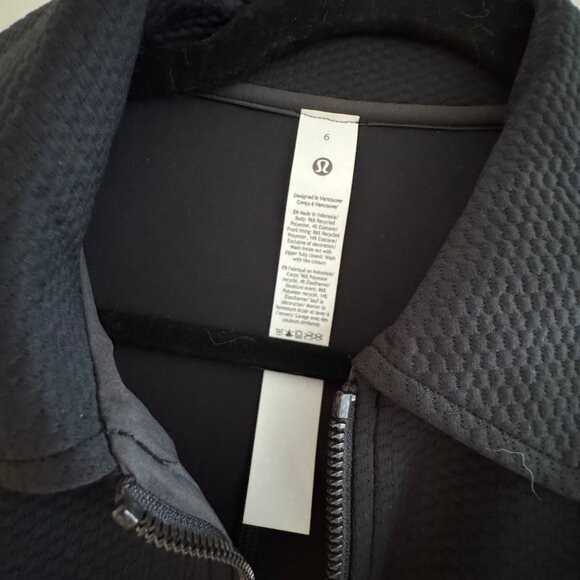 lululemon Bubble-Knit Zip Up jacket black size 6 - Picture 4 of 5